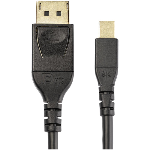 Mini DisplayPort to DisplayPort 1.4 Cable 6ft 8K 60Hz HBR3 Slim