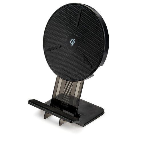 15W Qi Wireless Charging Stand Adjustable Universal Charger for Smartphones - Black