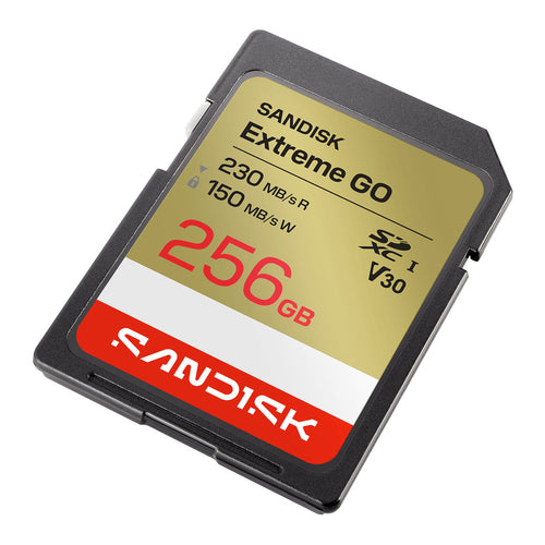 Memory Card SanDisk Extreme GO 256GB SDXC UHS-I 230MB/s 150MB/s Class 3 - SDSDXGN-256G-GNCIN
