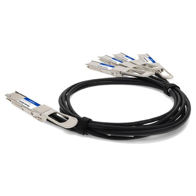 InfiniBand Fibre Optic Cable 1m QSFP-DD 4xQSFP28 AddOn Networks