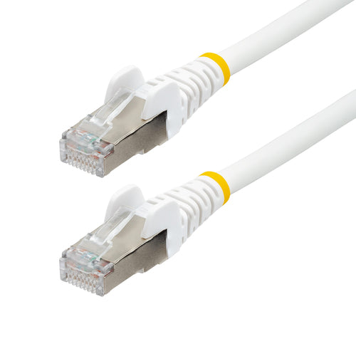 CAT6a Ethernet Cable 50ft White 10GbE 100W PoE++ Snagless