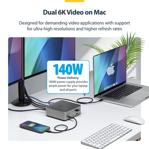 StarTech.com 215UE-TB5USB4DOCK laptop dock/port replicator