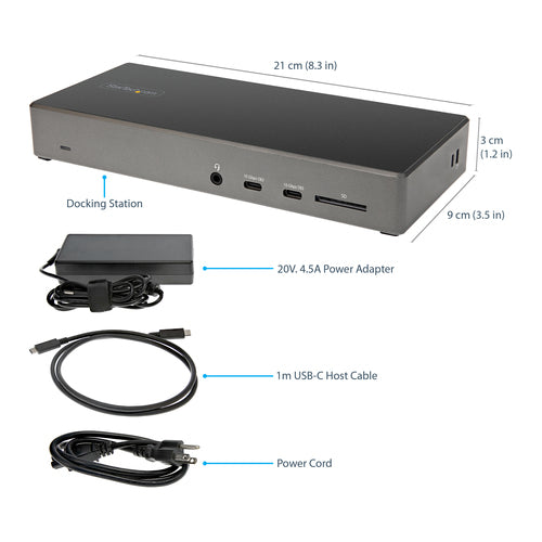 Laptop Dock StarTech DK31C2DHSPD USB-C Triple 4K 100W Power Delivery