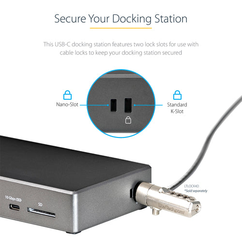 Laptop Dock StarTech DK31C2DHSPD USB-C Triple 4K 100W Power Delivery