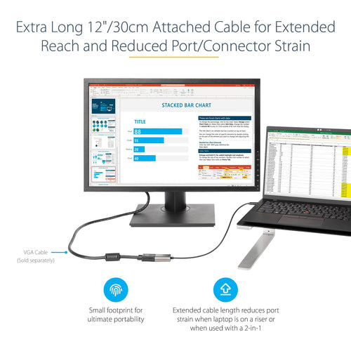 USB-C to VGA Adapter 1080p StarTech.com with Thunderbolt 3 Compatibility