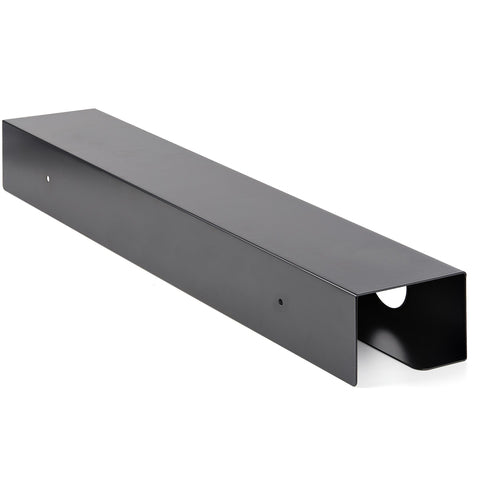 StarTech.com UDCMTRAY Black Under Desk Cable Management Tray - 23.5"x4.5" - Desk Organizer for Cords and Power Strips