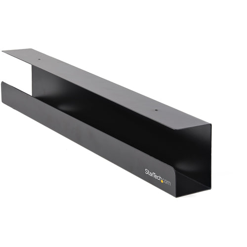 StarTech.com UDCMTRAY Black Under Desk Cable Management Tray - 23.5"x4.5" - Desk Organizer for Cords and Power Strips