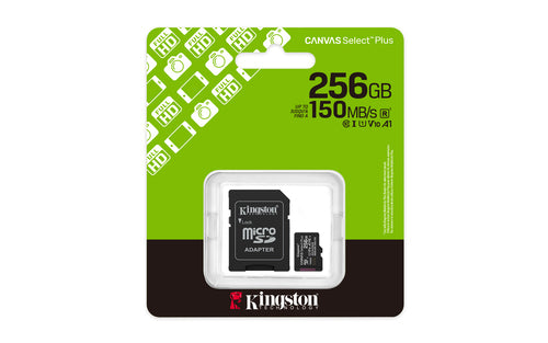 microSDXC Kingston Technology Canvas Select Plus Gen3 256GB 150MB/s A1 Class 10 UHS-I - SDCS3/256GB