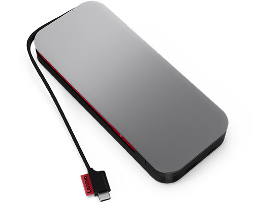 20000mAh Lenovo Go Portable Power Bank Lithium-Ion Black Grey