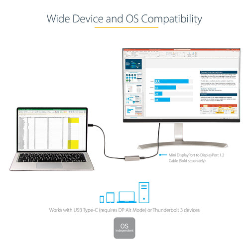 USB Graphics Adapter StarTech CDP2MDPEC 4K 60Hz USB-C Mini DisplayPort - CDP2MDPEC