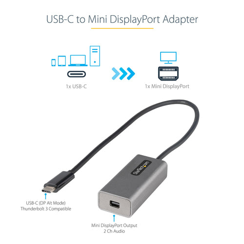 USB Graphics Adapter StarTech CDP2MDPEC 4K 60Hz USB-C Mini DisplayPort - CDP2MDPEC