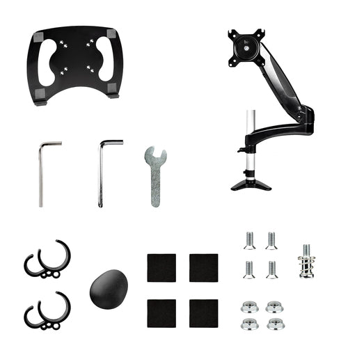 StarTech.com ARMUNONB1 Ergonomic Laptop & Monitor Stand - Adjustable Desk Mount with VESA Compatibility