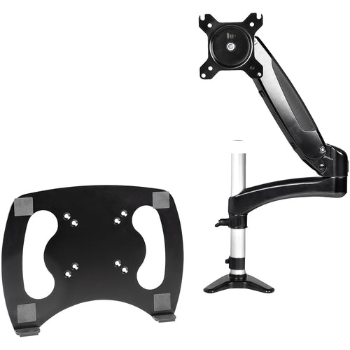 StarTech.com ARMUNONB1 Ergonomic Laptop & Monitor Stand - Adjustable Desk Mount with VESA Compatibility