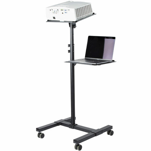 Multimedia Cart StarTech.com ADJPROJCART Heavy Duty Portable 2 Shelves Lockable Wheels - ADJPROJCART