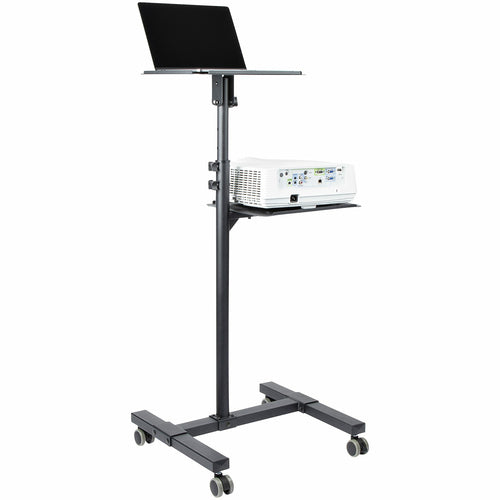 Multimedia Cart StarTech.com ADJPROJCART Heavy Duty Portable 2 Shelves Lockable Wheels - ADJPROJCART