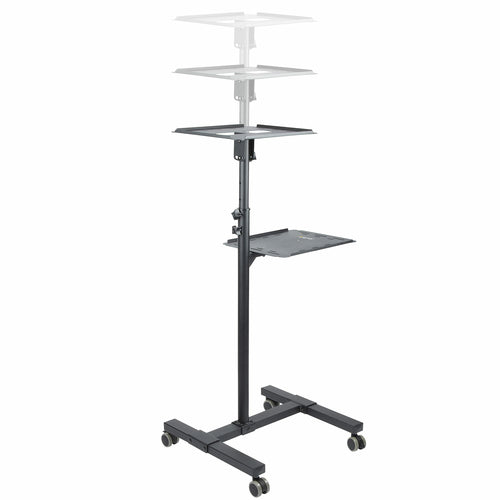 Multimedia Cart StarTech.com ADJPROJCART Heavy Duty Portable 2 Shelves Lockable Wheels - ADJPROJCART