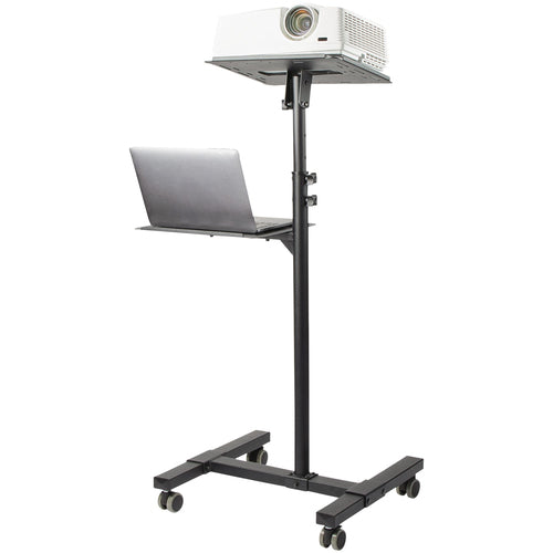 Multimedia Cart StarTech.com ADJPROJCART Heavy Duty Portable 2 Shelves Lockable Wheels - ADJPROJCART