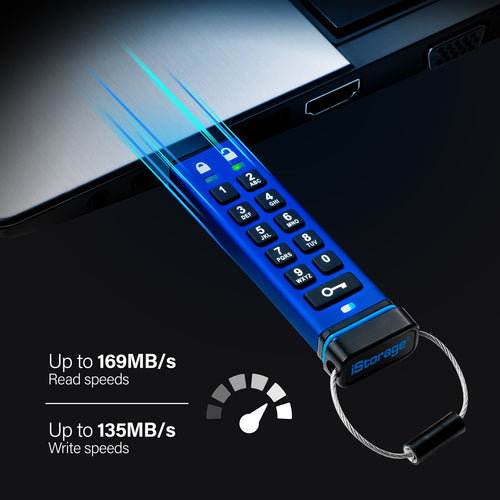Secure 4GB iStorage datAshur Pro USB Flash Drive FIPS 140-2 AES Encryption