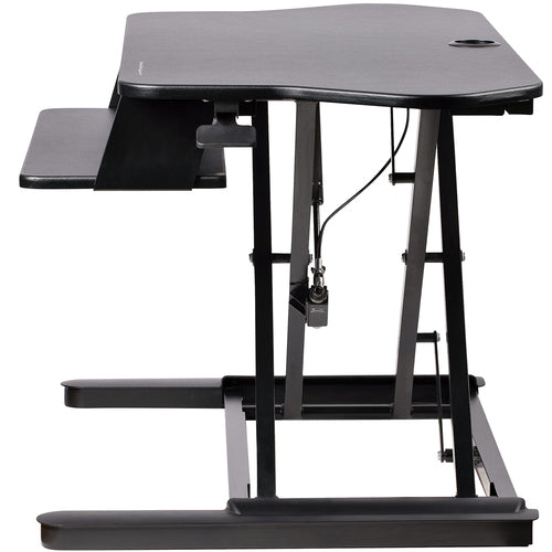 StarTech.com Corner Sit Stand Desk Converter - 35" x 21" - Ergonomic Dual Monitor Stand
