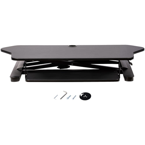 StarTech.com Corner Sit Stand Desk Converter - 35" x 21" - Ergonomic Dual Monitor Stand