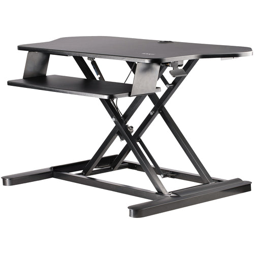 StarTech.com Corner Sit Stand Desk Converter - 35" x 21" - Ergonomic Dual Monitor Stand