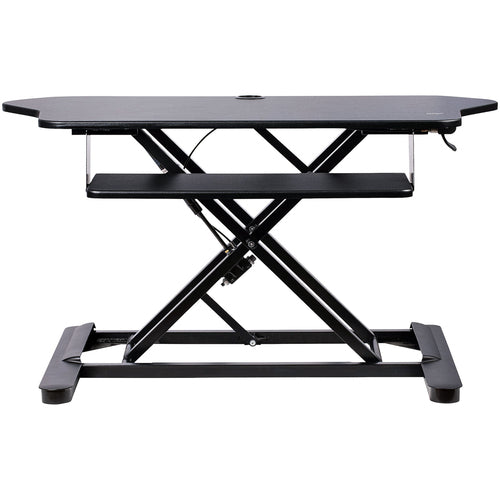 StarTech.com Corner Sit Stand Desk Converter - 35" x 21" - Ergonomic Dual Monitor Stand