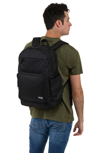 15.6 Inch Black Backpack City Style with Notebook Compartment - Unisex