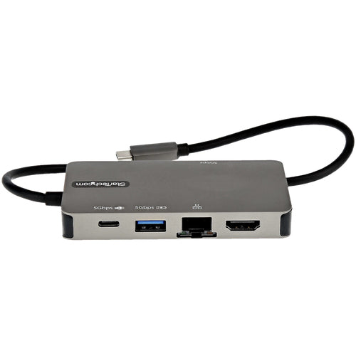 StarTech DKT30CHVPD2 USB-C Multiport Adapter - 4K HDMI, VGA, 100W Power Delivery, Black/Grey