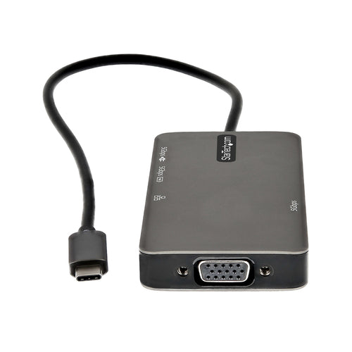 StarTech DKT30CHVPD2 USB-C Multiport Adapter - 4K HDMI, VGA, 100W Power Delivery, Black/Grey