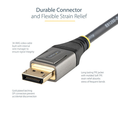 DisplayPort Cable StarTech.com DP14VMM3M 8K 60Hz 4K 120Hz 3m - DP14VMM3M