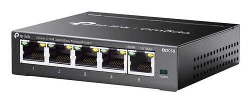 Network Switch TP-Link Omada ES205G 5-Port Gigabit Managed Wall Mountable - ES205G