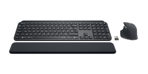 Wireless Keyboard Logitech MX Keys Full-size Bluetooth AZERTY Graphite - 920-010245