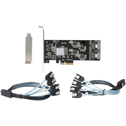 SATA PCIe Card StarTech 8 Port 6Gbps 4 Host Controllers
