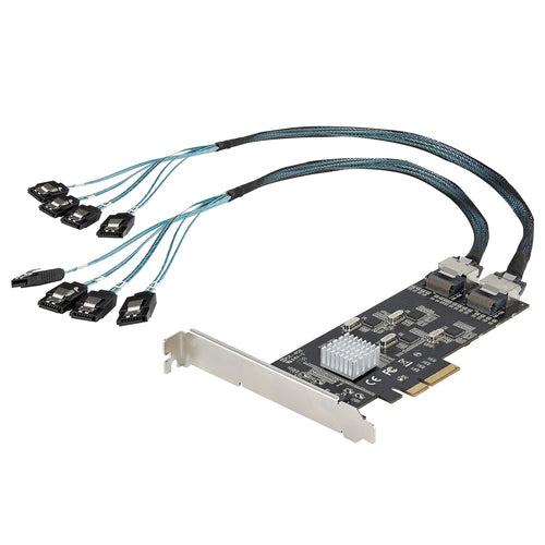 SATA PCIe Card StarTech 8 Port 6Gbps 4 Host Controllers