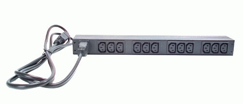 Rack PDU Power Distribution Unit 3.7kW 230V 12 Outlets Black