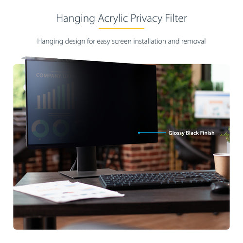 Display Privacy Filter StarTech 27-Inch 16:9 Quick-Install Glossy Anti-Fingerprint - 2769A-PRIVACY-SCREEN