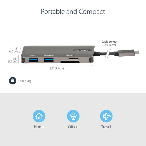 StarTech.com DKT30CHSDPD USB-C Multiport Adapter - 4K HDMI, 100W Power Delivery