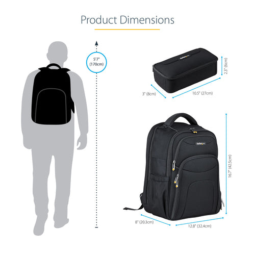 15.6'' Laptop Backpack Ergonomic Professional IT Tech Bag Durable Ballistic Nylon
