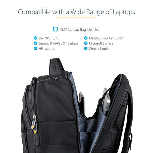 15.6'' Laptop Backpack Ergonomic Professional IT Tech Bag Durable Ballistic Nylon