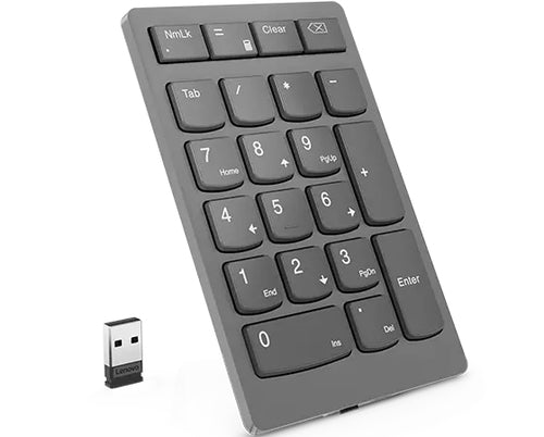 Numeric Keypad Lenovo 4Y41C33791 Wireless 21 Keys RF Connection Grey