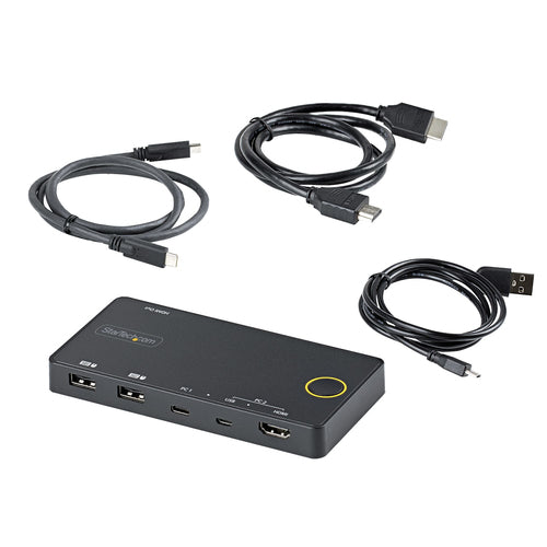 KVM Switch StarTech.com SV221HUC4K 4K 60Hz HDMI 2-Port USB-A USB-C