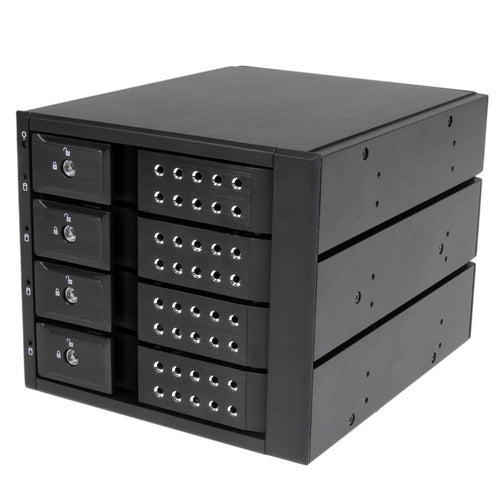 Drive Bay Panel StarTech HSB4SATSASBA 4 Bay Aluminum Trayless Hot Swap 6 Gbps HDD - HSB4SATSASBA