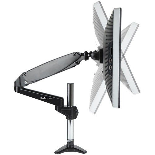StarTech.com ARMPIVOTE2 Adjustable Monitor Mount - 32" to 49" Displays - Black - Desk Mount