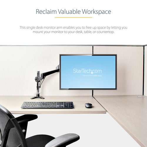 StarTech.com ARMPIVOTE2 Adjustable Monitor Mount - 32" to 49" Displays - Black - Desk Mount