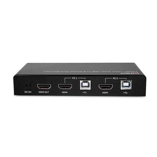HDMI 4K60 KVM Switch 2 Port USB Audio 4096 x 2160