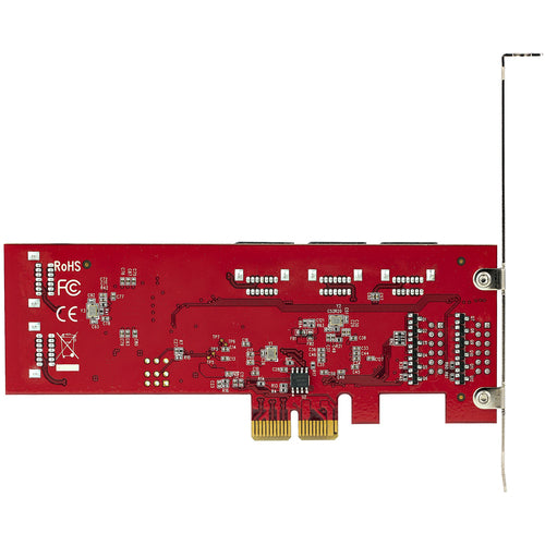 SATA PCIe Card StarTech 10-Port 6Gbps Low/Full Profile Stacked Connectors - 10P6G-PCIE-SATA-CARD