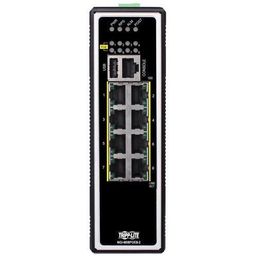 Network Switch Tripp Lite NGI-M08POE8-L2 8-Port Gigabit PoE+ 30W Managed DIN Mount