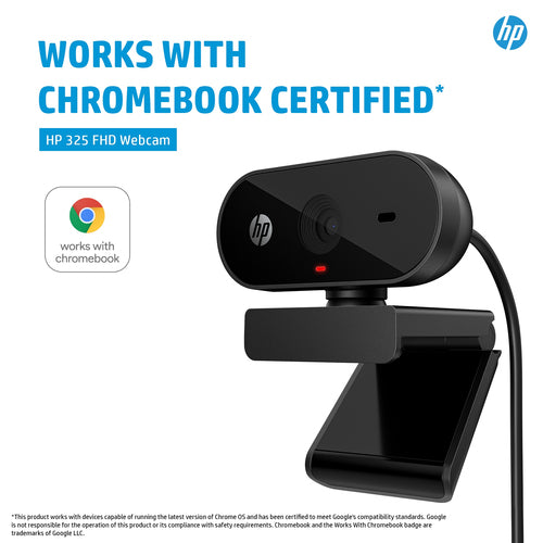 Webcam HP 325 FHD 5MP 1920x1080 30fps USB - 53X27AA