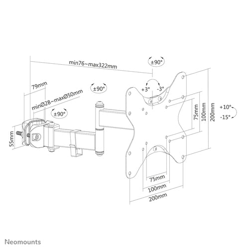 Neomounts FL40-450BL12 TV mount/stand