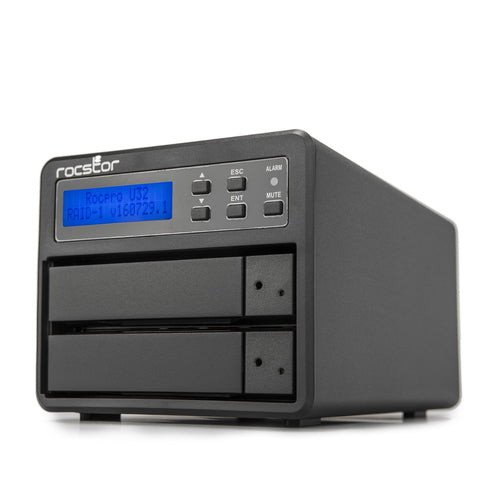 16TB Rocstor Desktop HDD Disk Array Black External Storage